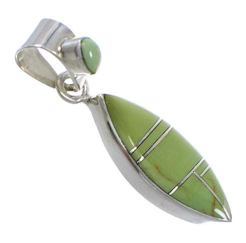 Genuine Sterling Silver Turquoise Slide Pendant RX77098